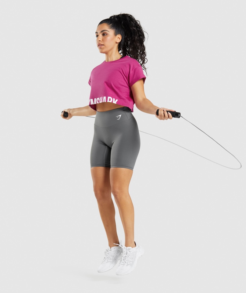Gymshark Frakcja Crop Top Smok Różowy