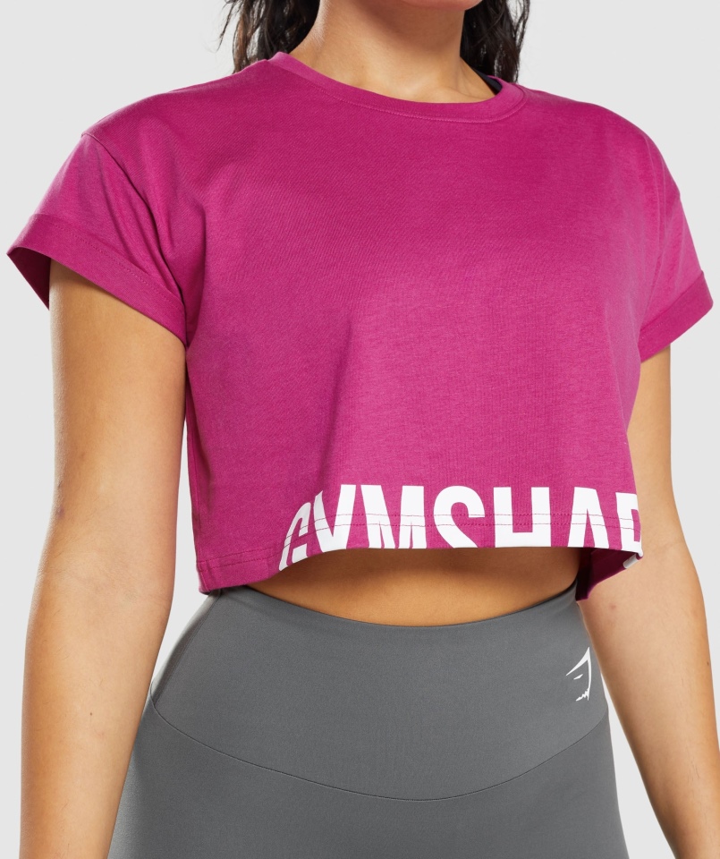 Gymshark Frakcja Crop Top Smok Różowy