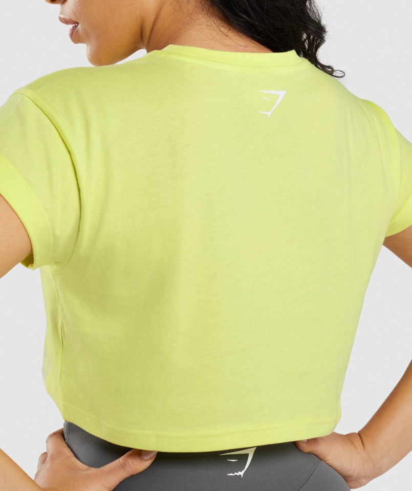 Gymshark Frakcja Crop Top świetlik Zielony
