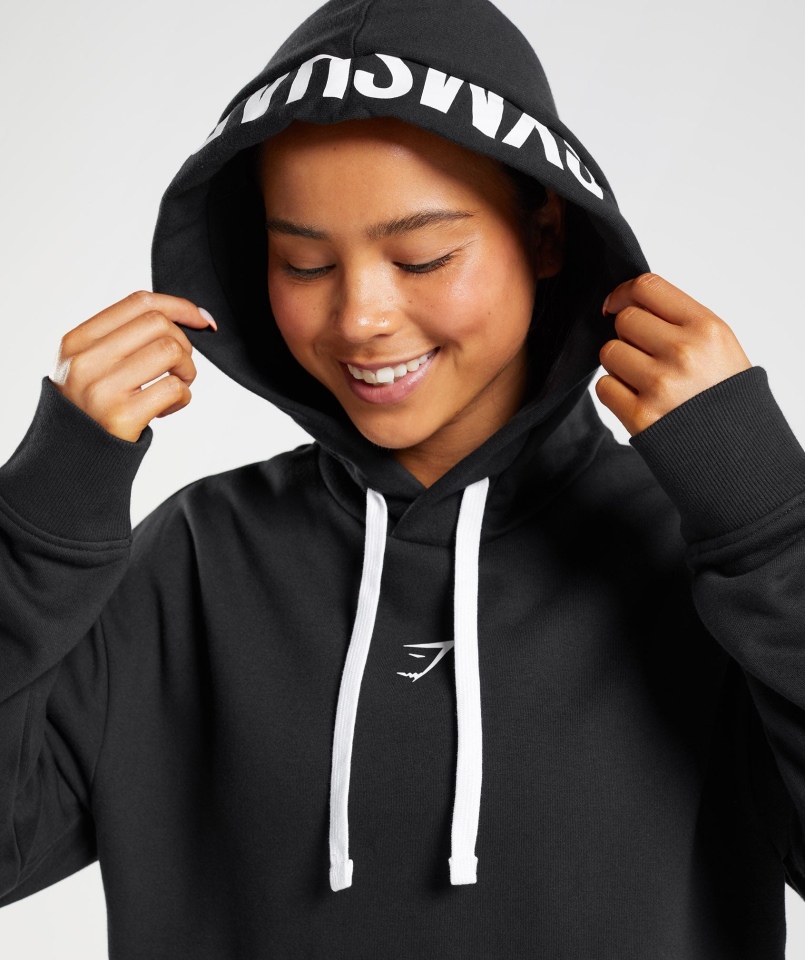 Bluza Z Kapturem Gymshark Frakcja Czarno-biała