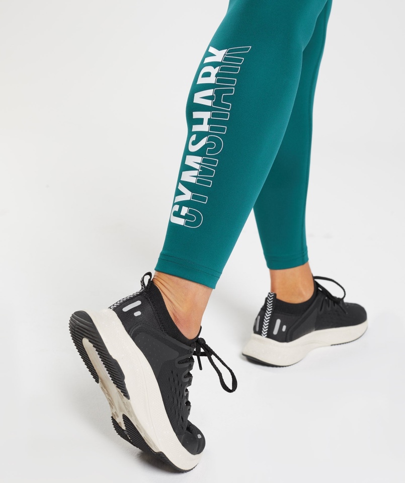 Legginsy Gymshark Frakcja Zimowa Turkusowa