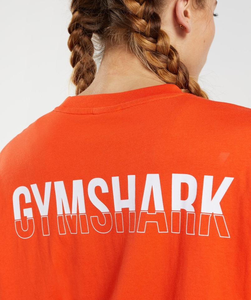 Gymshark Frakcja Oversize T-shirt Pieprz Czerwony