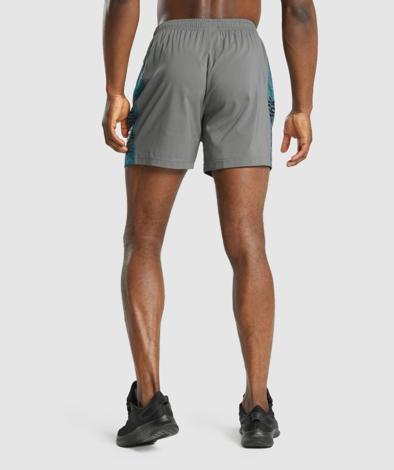 Gymshark Graficzne Spodenki Sportowe Szare