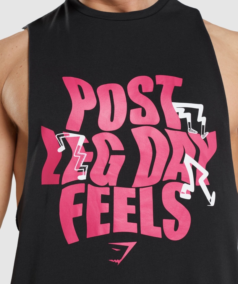 Gymshark Noga Day Drop Arm Tank Czarny
