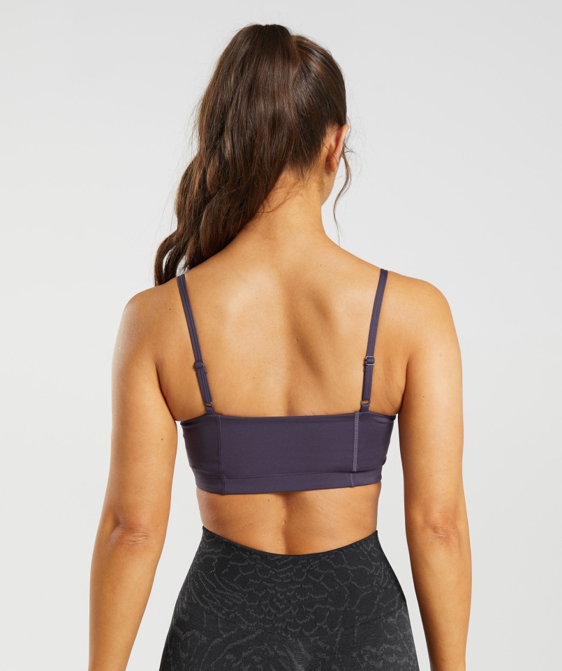 Gymshark Legacy Bandeau Biustonosz Bogaty Fioletowy