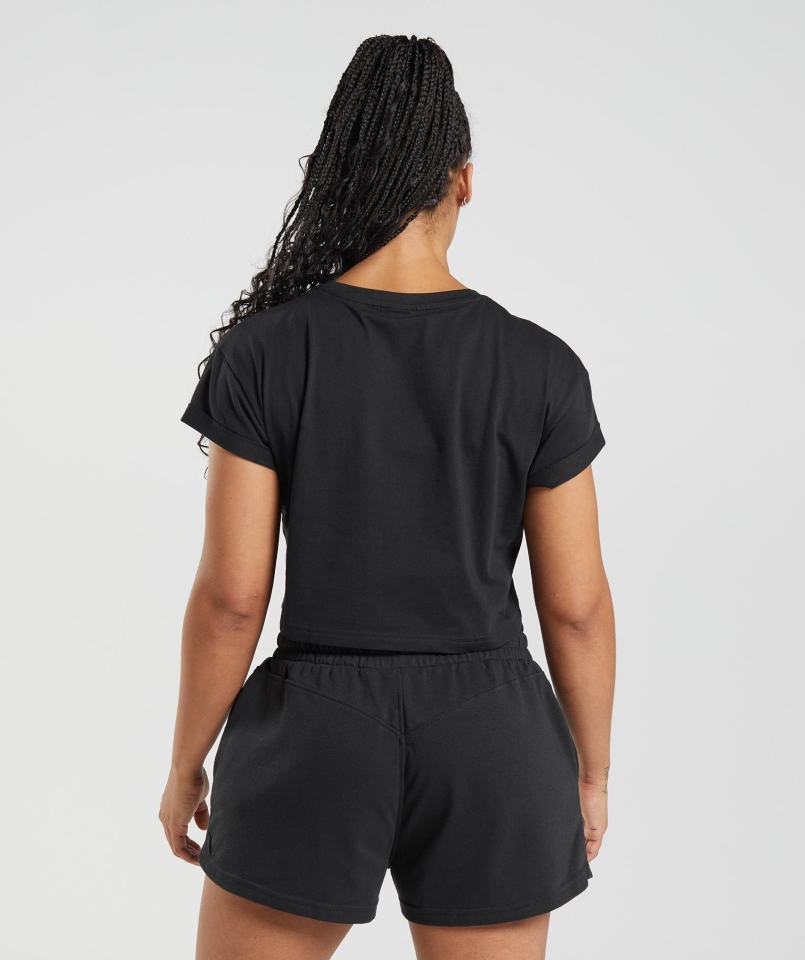 Gymshark Legacy Crop Top Czarny