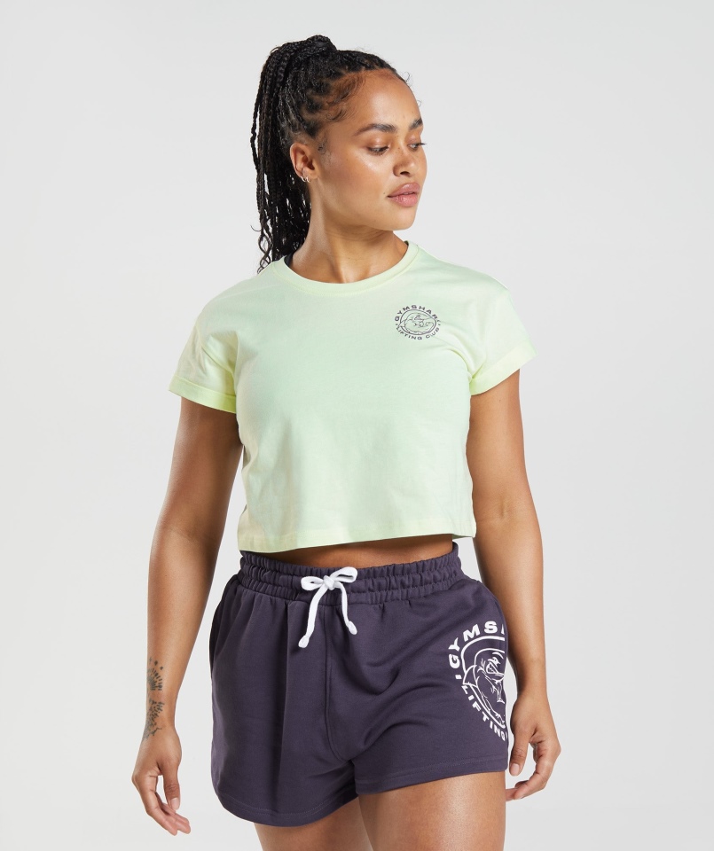 Gymshark Legacy Crop Top Ogórek Zielony
