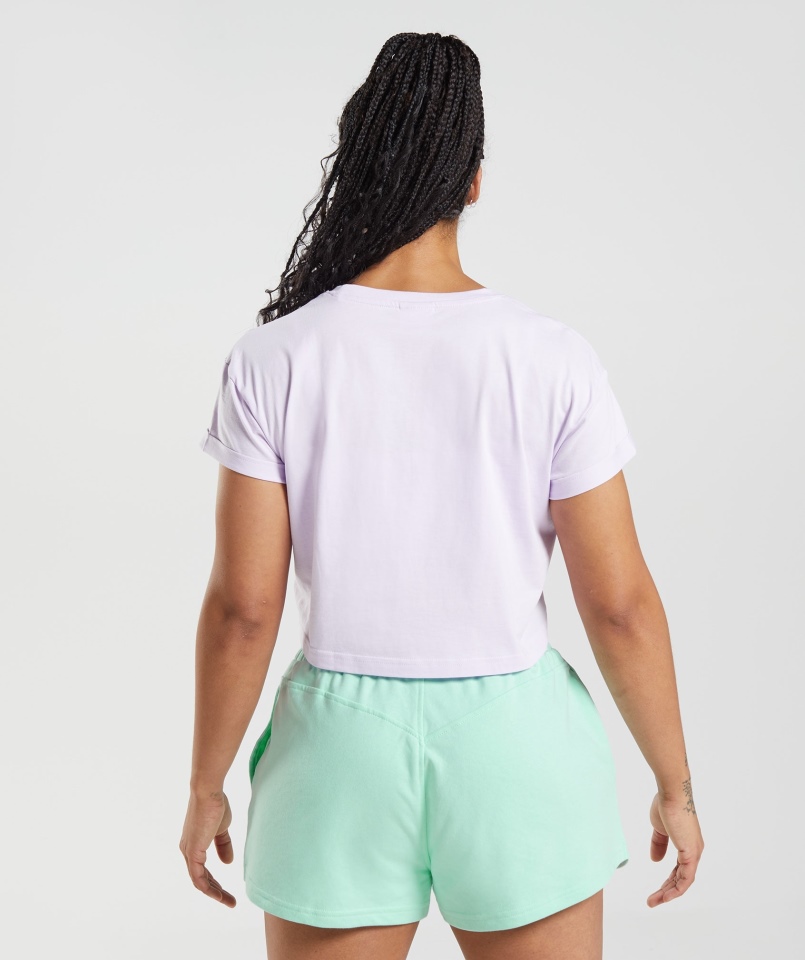 Gymshark Legacy Crop Top Wyblakły Liliowy