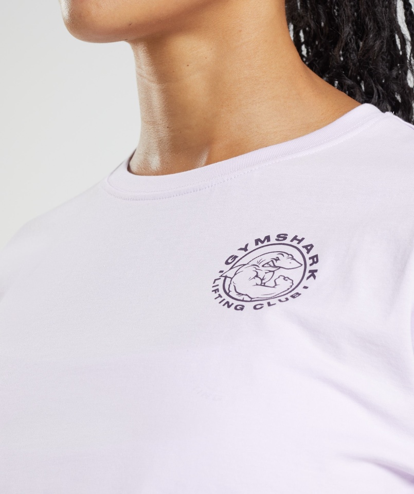 Gymshark Legacy Crop Top Wyblakły Liliowy