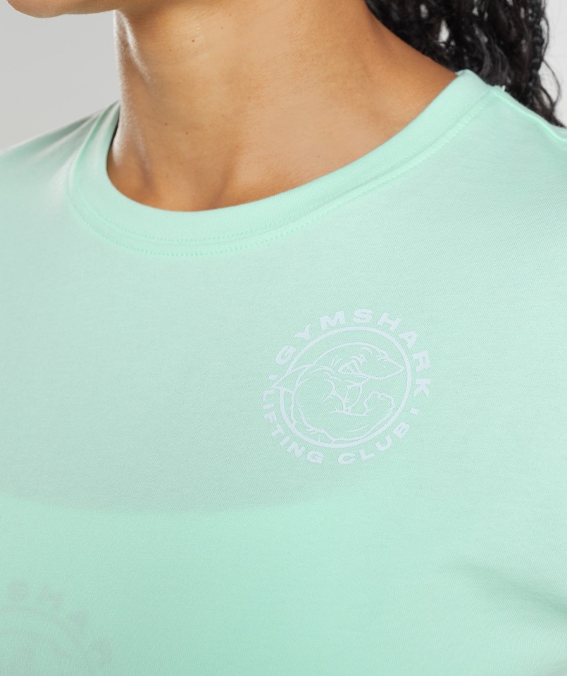 Legginsy Gymshark Crop Top Turbo Niebieski