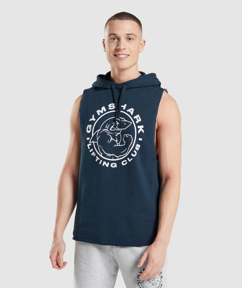 Gymshark Legacy Drop Arm Bluza Z Kapturem Navy
