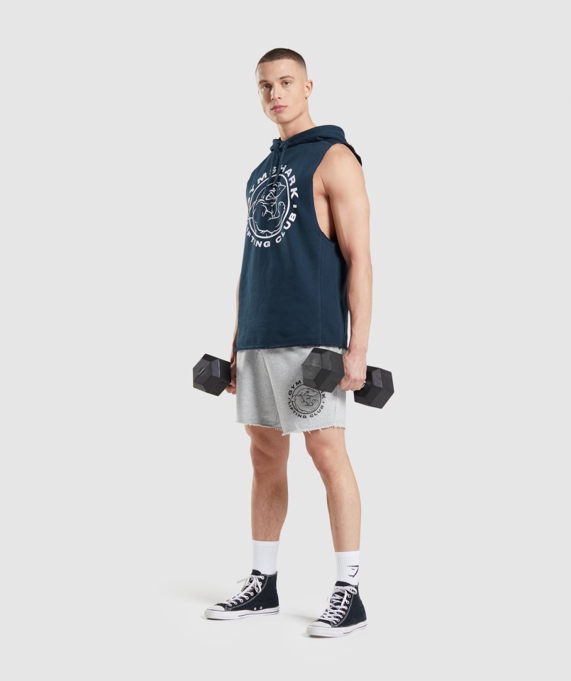 Gymshark Legacy Drop Arm Bluza Z Kapturem Navy