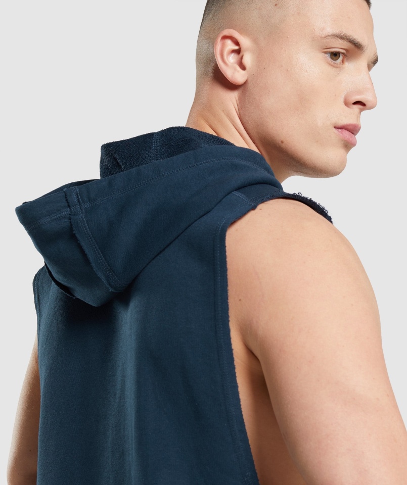 Gymshark Legacy Drop Arm Bluza Z Kapturem Navy