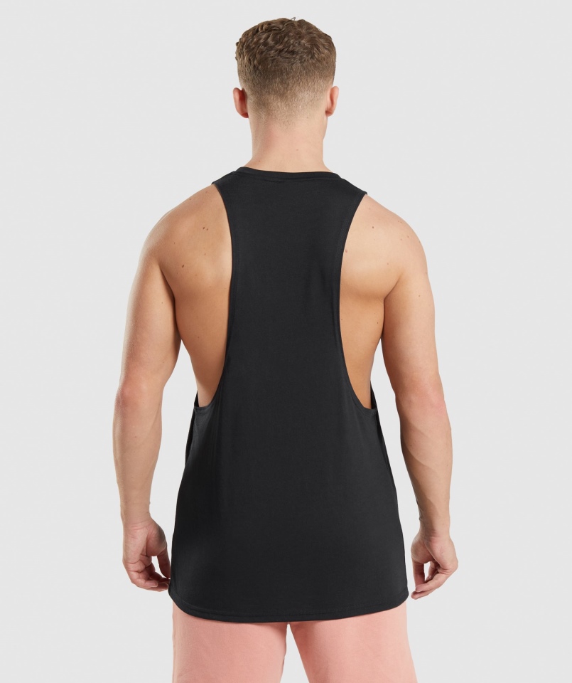 Gymshark Legacy Drop Arm Tank Czarny