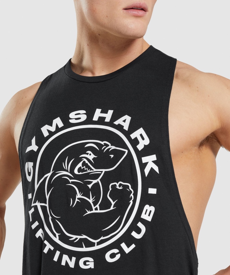 Gymshark Legacy Drop Arm Tank Czarny