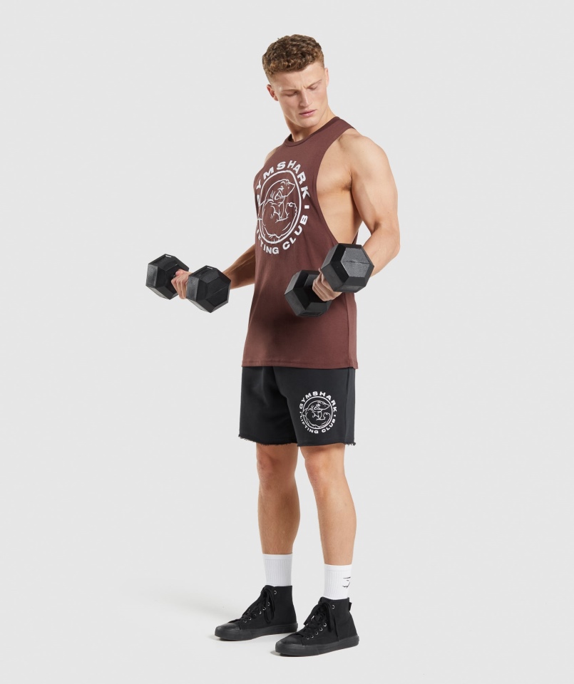 Gymshark Legacy Drop Arm Tank Cherry Brown