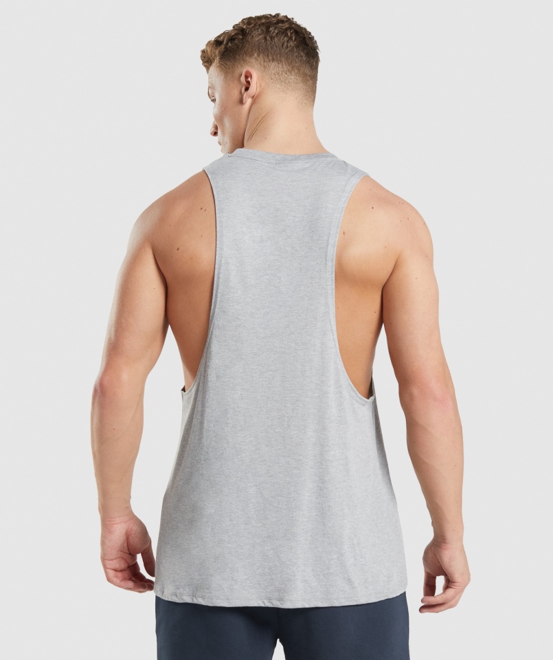 Gymshark Legacy Drop Arm Tank Jasnoszary Rdzeń Marl