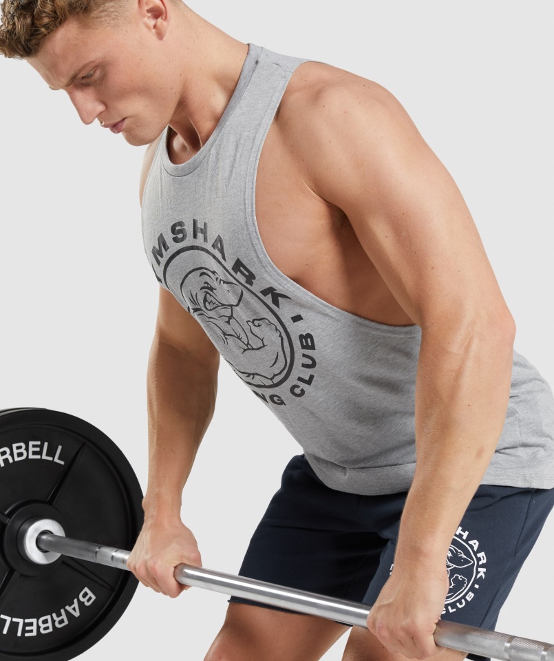 Gymshark Legacy Drop Arm Tank Jasnoszary Rdzeń Marl