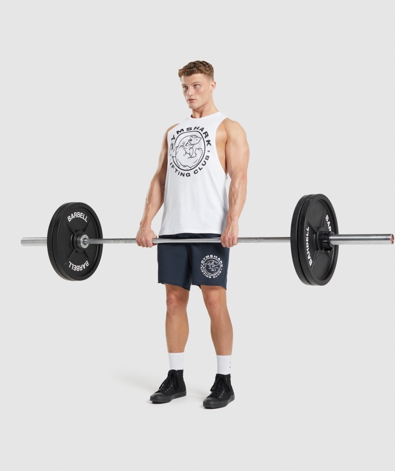 Gymshark Legacy Drop Arm Tank Biały