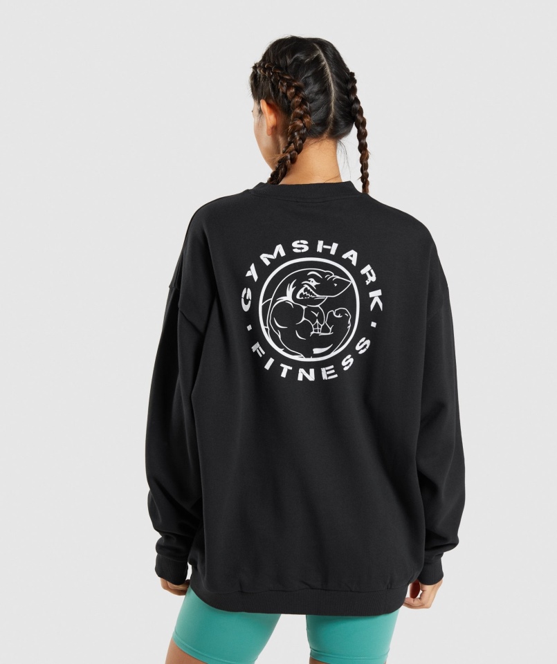 Gymshark Legacy Bluza Z Grafiką Czarna