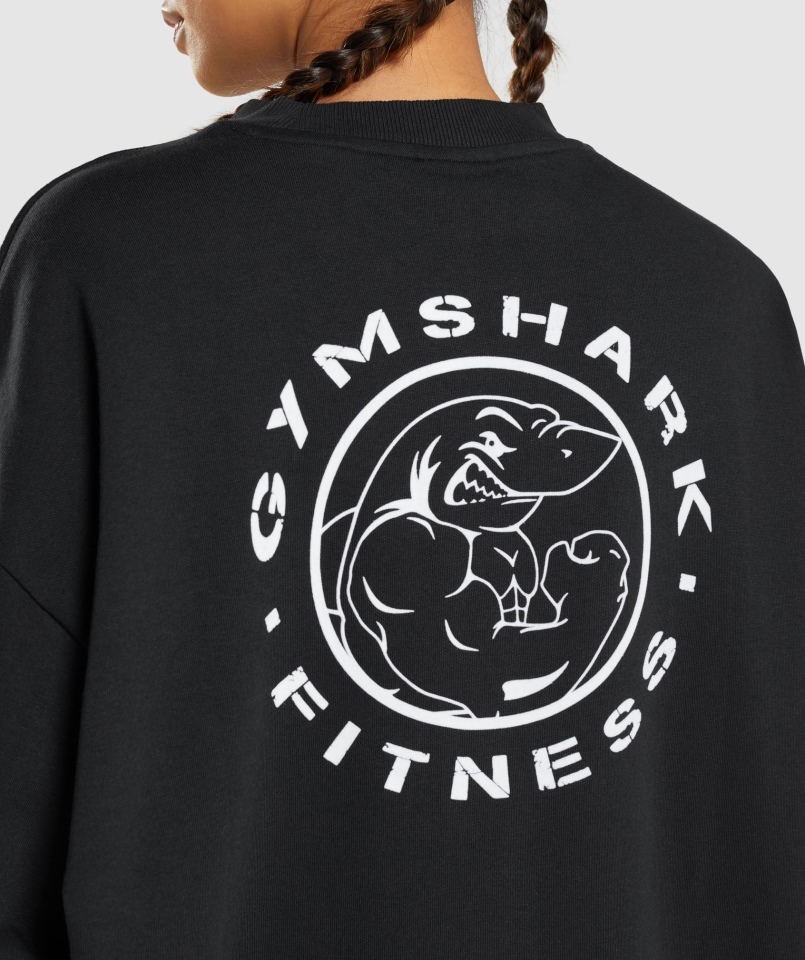 Gymshark Legacy Bluza Z Grafiką Czarna