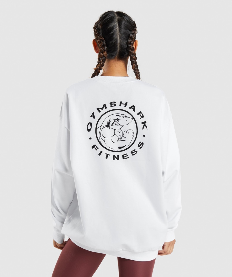 Gymshark Legacy Bluza Z Grafiką Biała