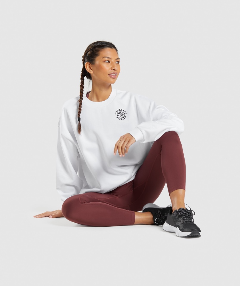 Gymshark Legacy Bluza Z Grafiką Biała