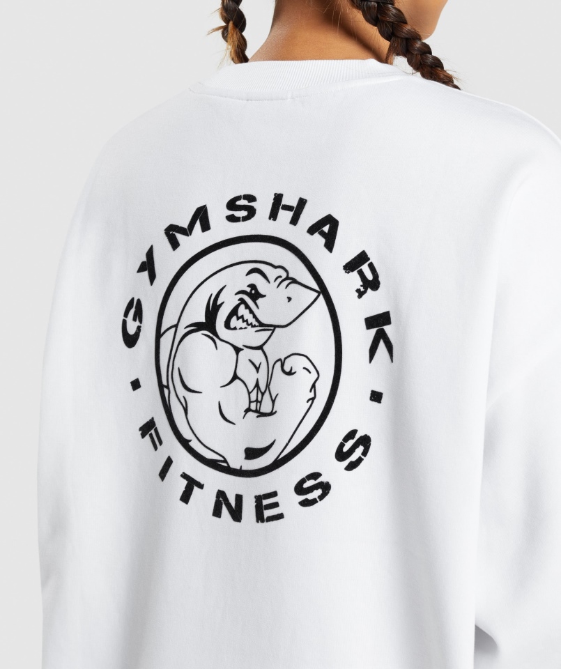 Gymshark Legacy Bluza Z Grafiką Biała