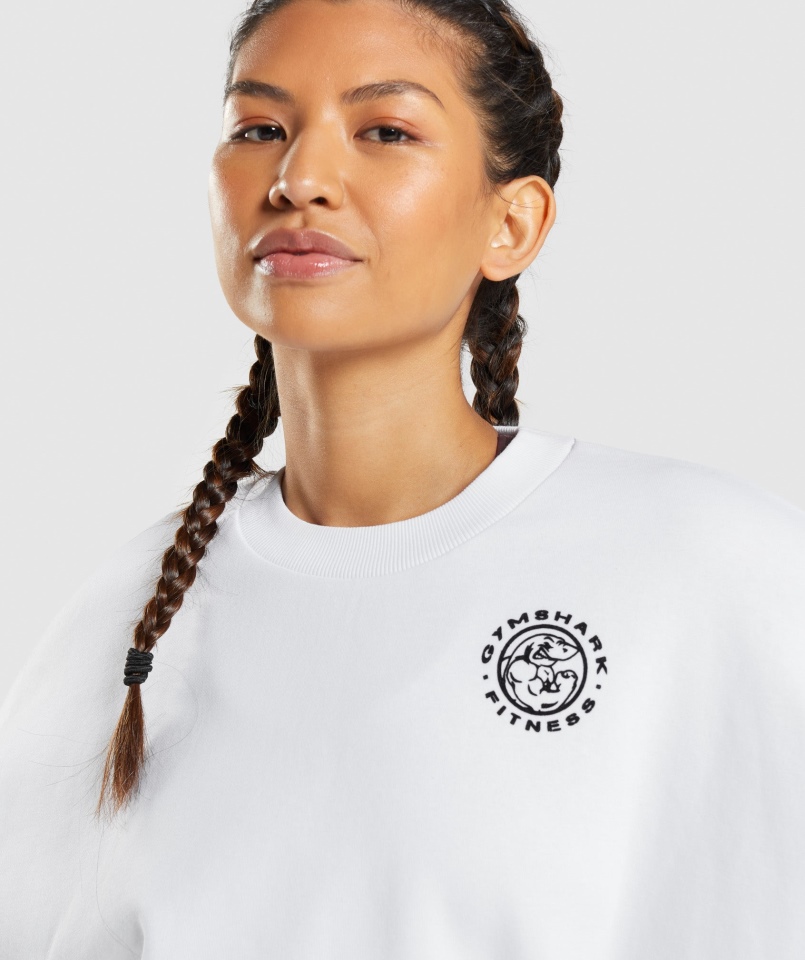 Gymshark Legacy Bluza Z Grafiką Biała