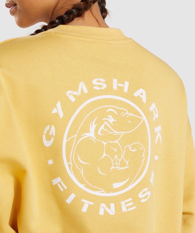 Gymshark Legginsowa Bluza Z Grafiką żółta