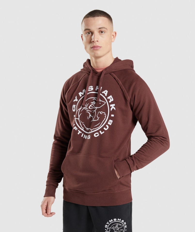 Gymshark Legacy Bluza Z Kapturem Cherry Brown