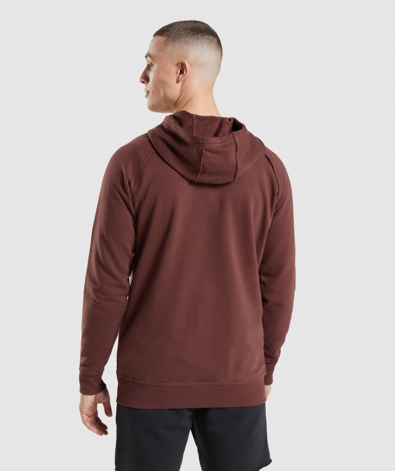 Gymshark Legacy Bluza Z Kapturem Cherry Brown