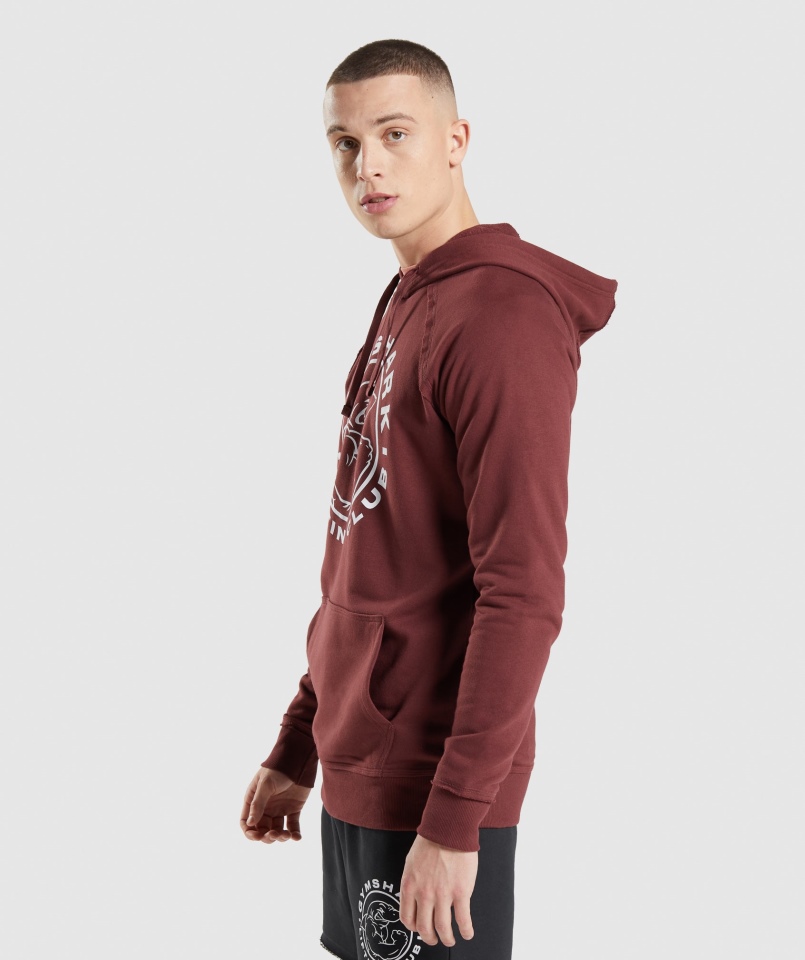Gymshark Legacy Bluza Z Kapturem Cherry Brown