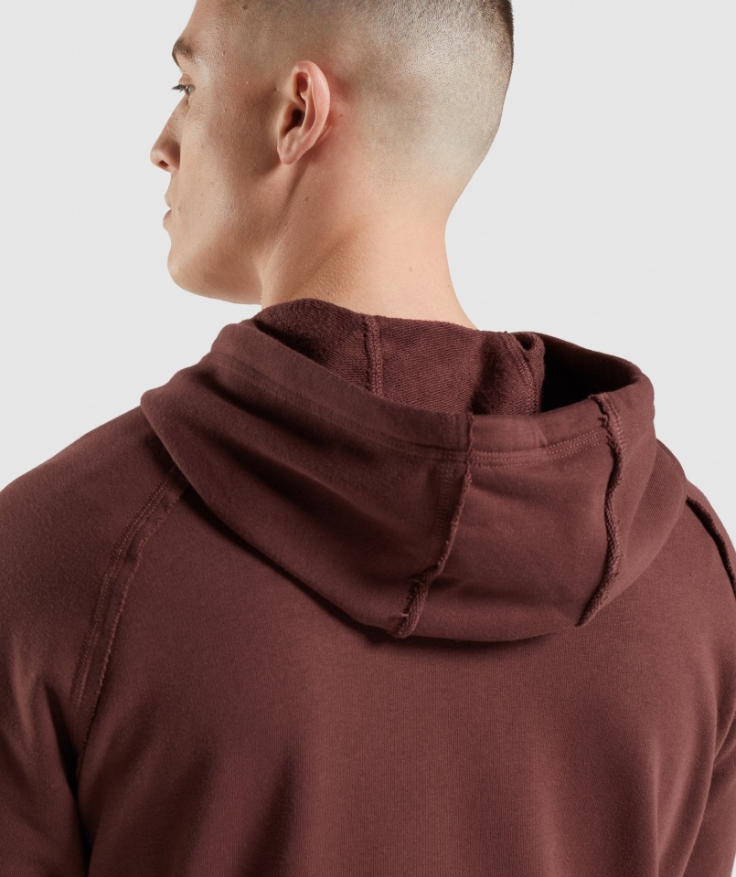 Gymshark Legacy Bluza Z Kapturem Cherry Brown