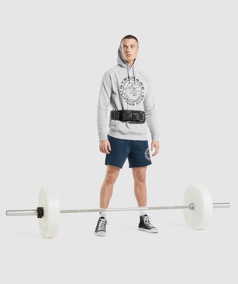Gymshark Legacy Bluza Z Kapturem Jasnoszary Core Marl