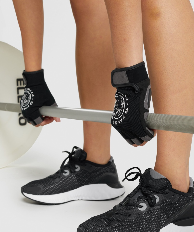 Gymshark Starsze Rękawice Do Podnoszenia Czarne