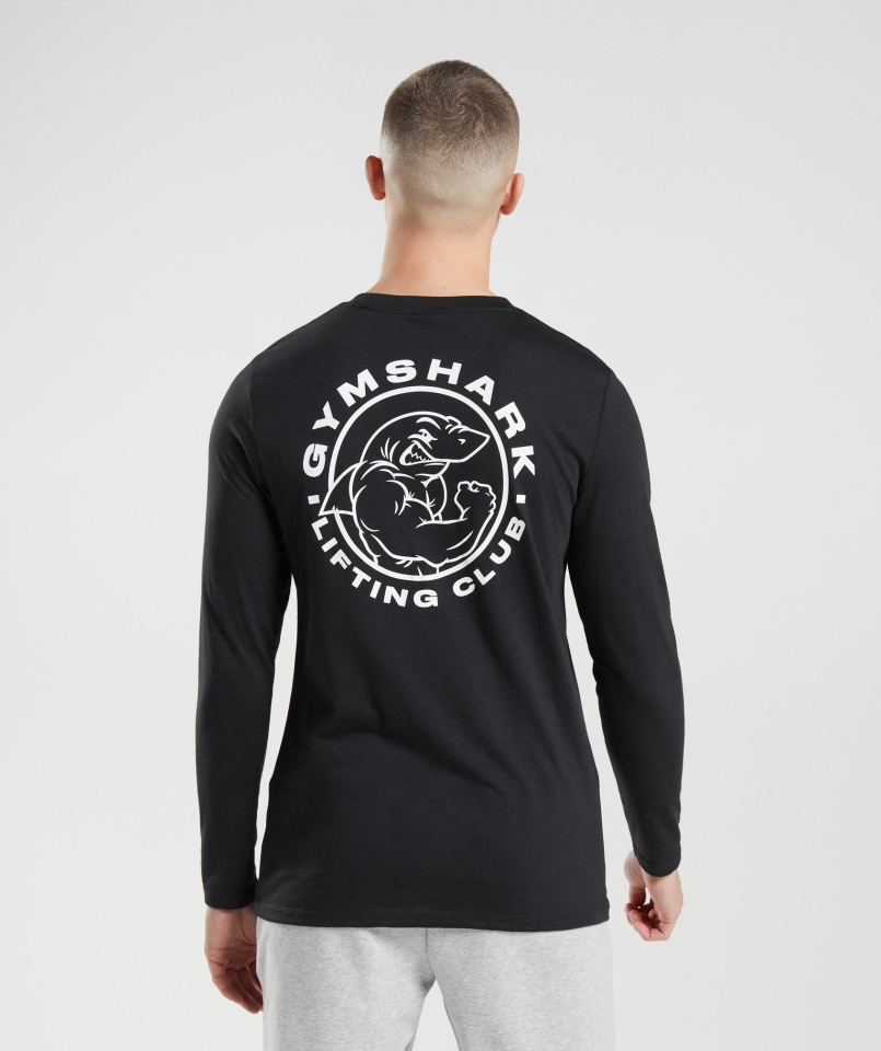 Gymshark Legacy T-shirt Z Długim Rękawem W Kolorze Czarnym