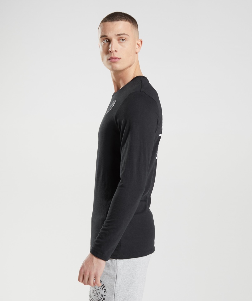 Gymshark Legacy T-shirt Z Długim Rękawem W Kolorze Czarnym