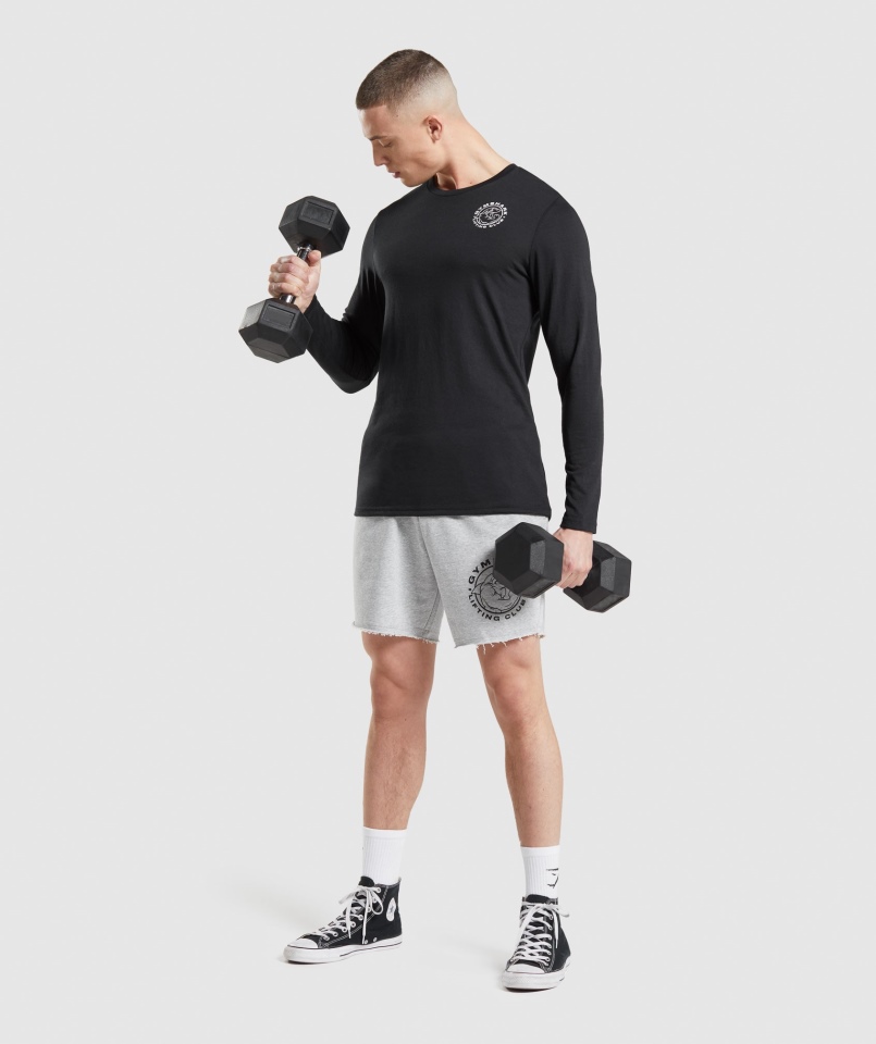 Gymshark Legacy T-shirt Z Długim Rękawem W Kolorze Czarnym