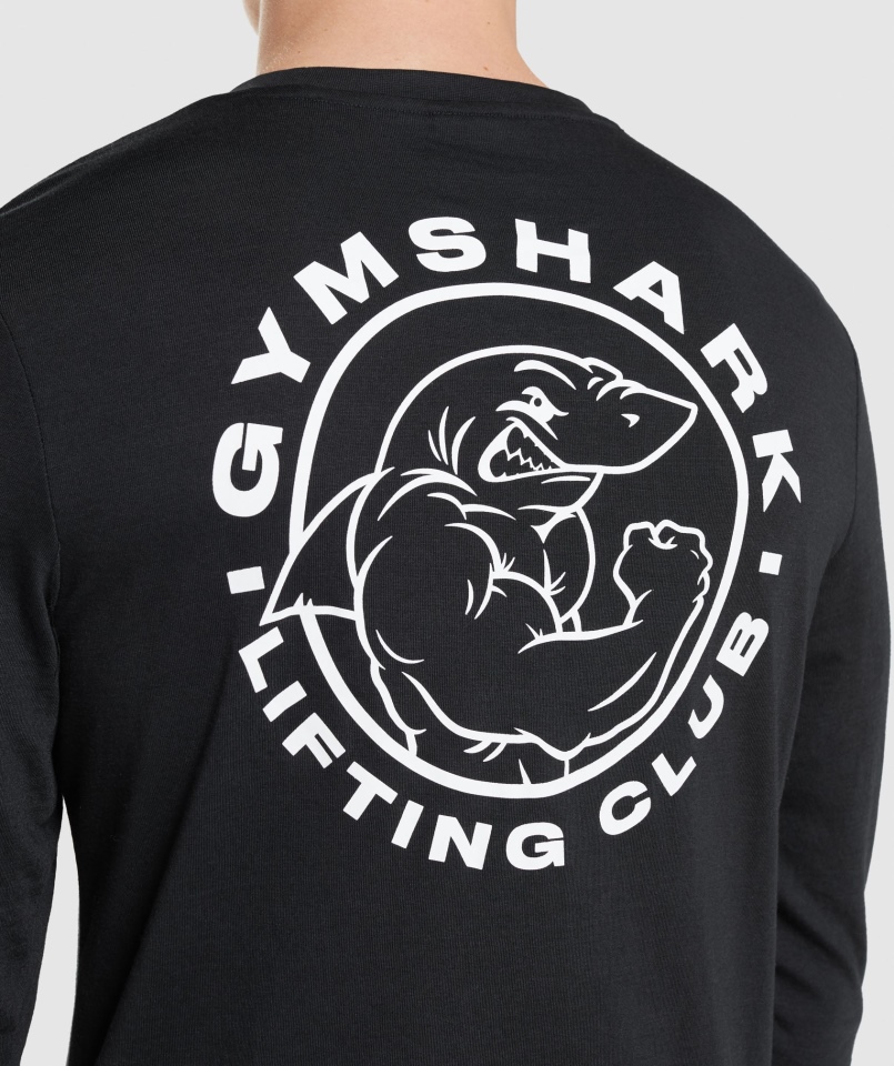 Gymshark Legacy T-shirt Z Długim Rękawem W Kolorze Czarnym