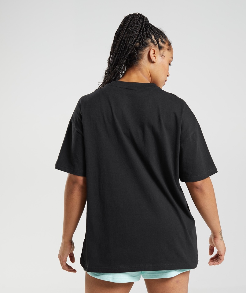 Gymshark Legacy T-shirt Oversize Czarny