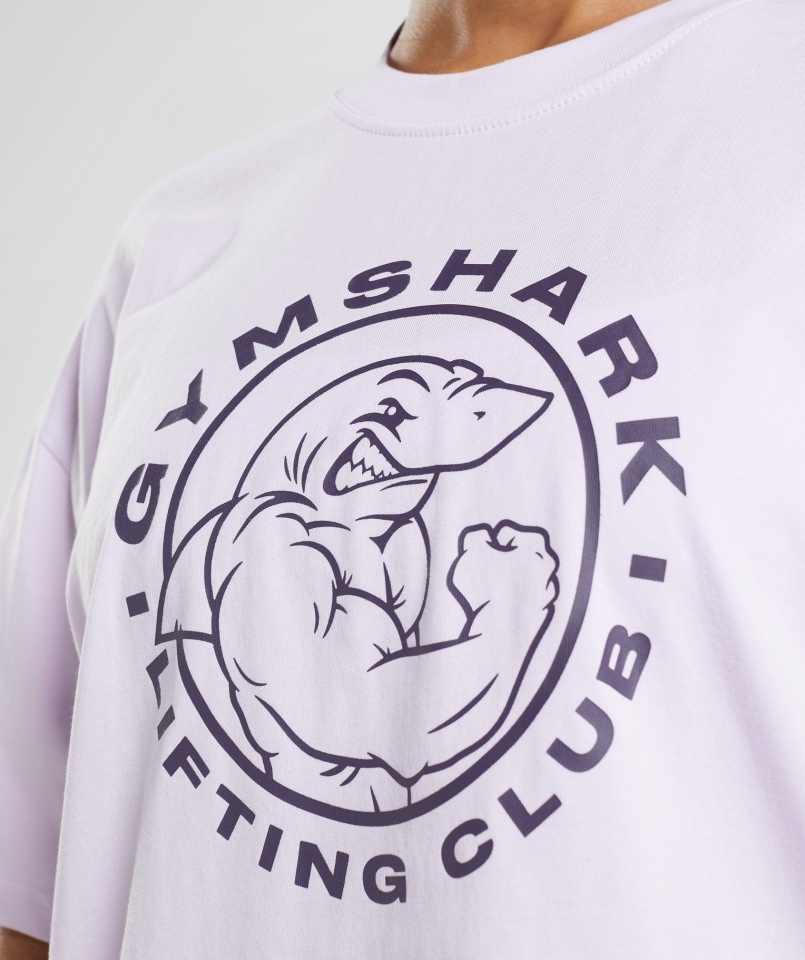 Gymshark Legacy T-shirt Oversize Wyblakły Liliowy