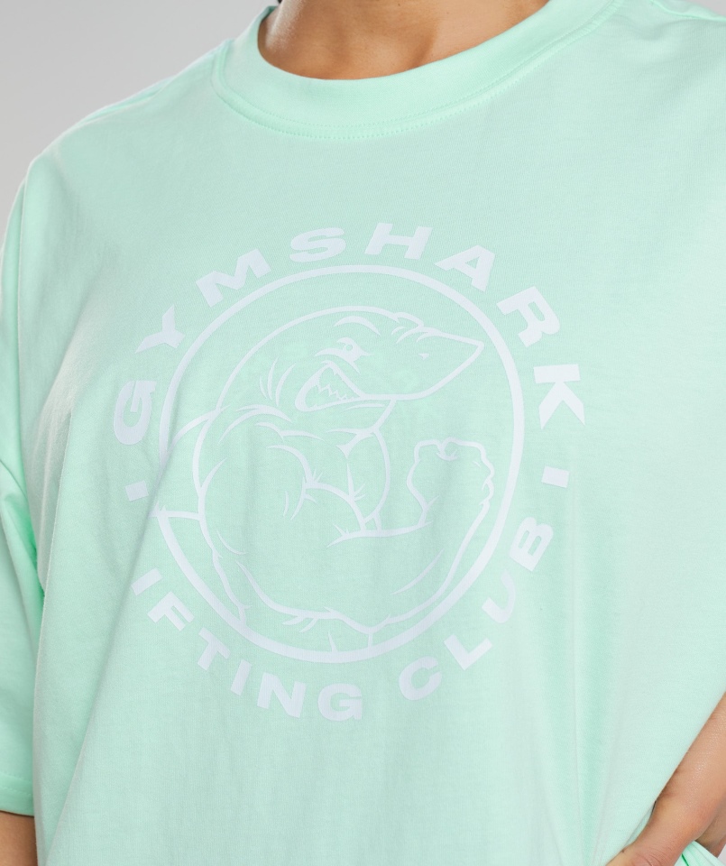 Gymshark Starszych T-shirt Oversize Turbo Niebieski