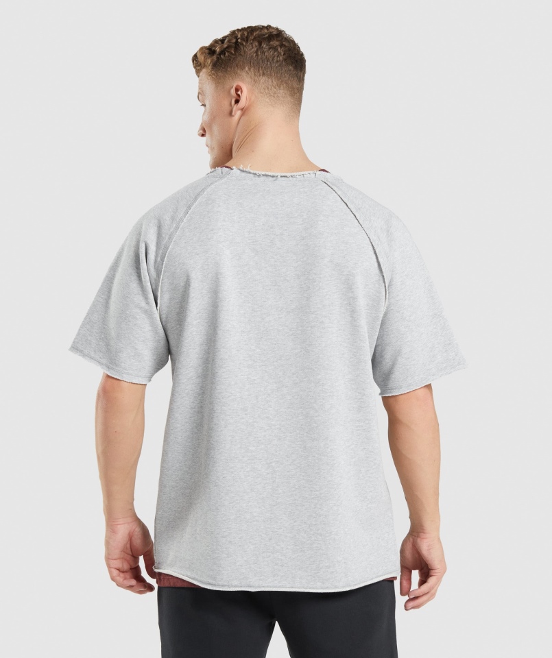 Gymshark Legacy Szmaciany Top Jasnoszary Rdzeń Marl