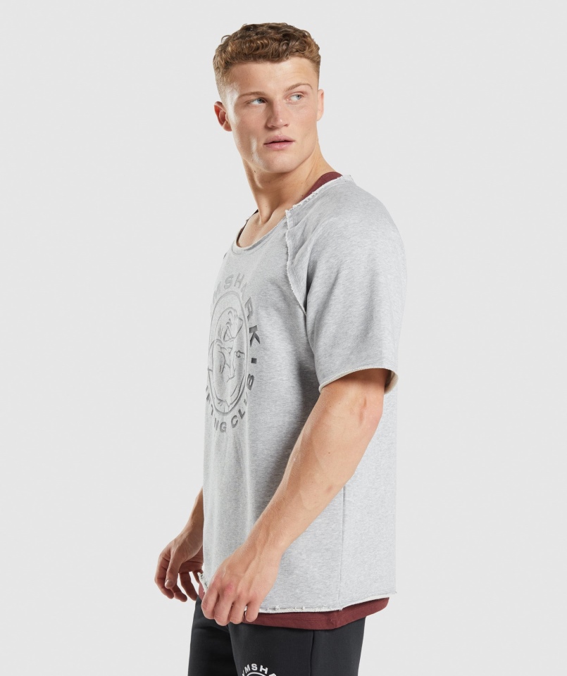 Gymshark Legacy Szmaciany Top Jasnoszary Rdzeń Marl