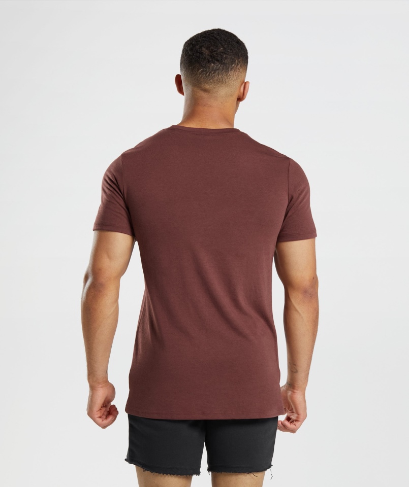 Gymshark Legacy T-shirt Wiśniowo-brązowy