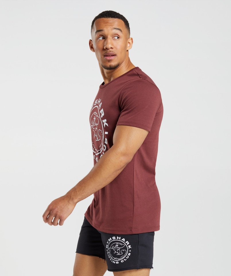 Gymshark Legacy T-shirt Wiśniowo-brązowy