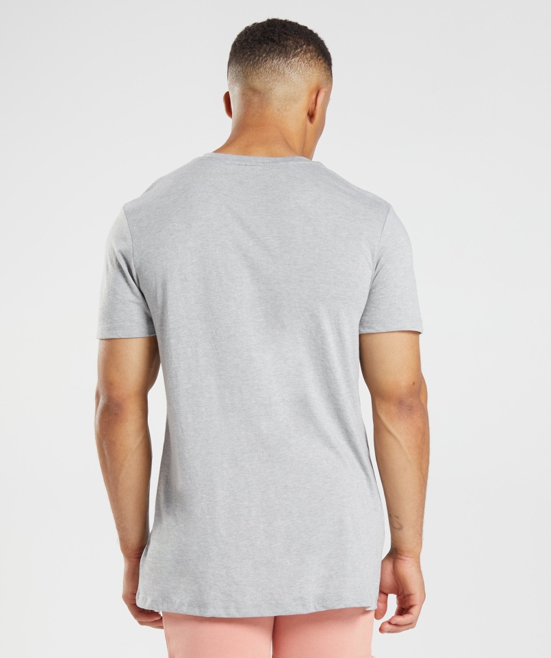 Gymshark Legacy T-shirt Jasnoszary Core Marl