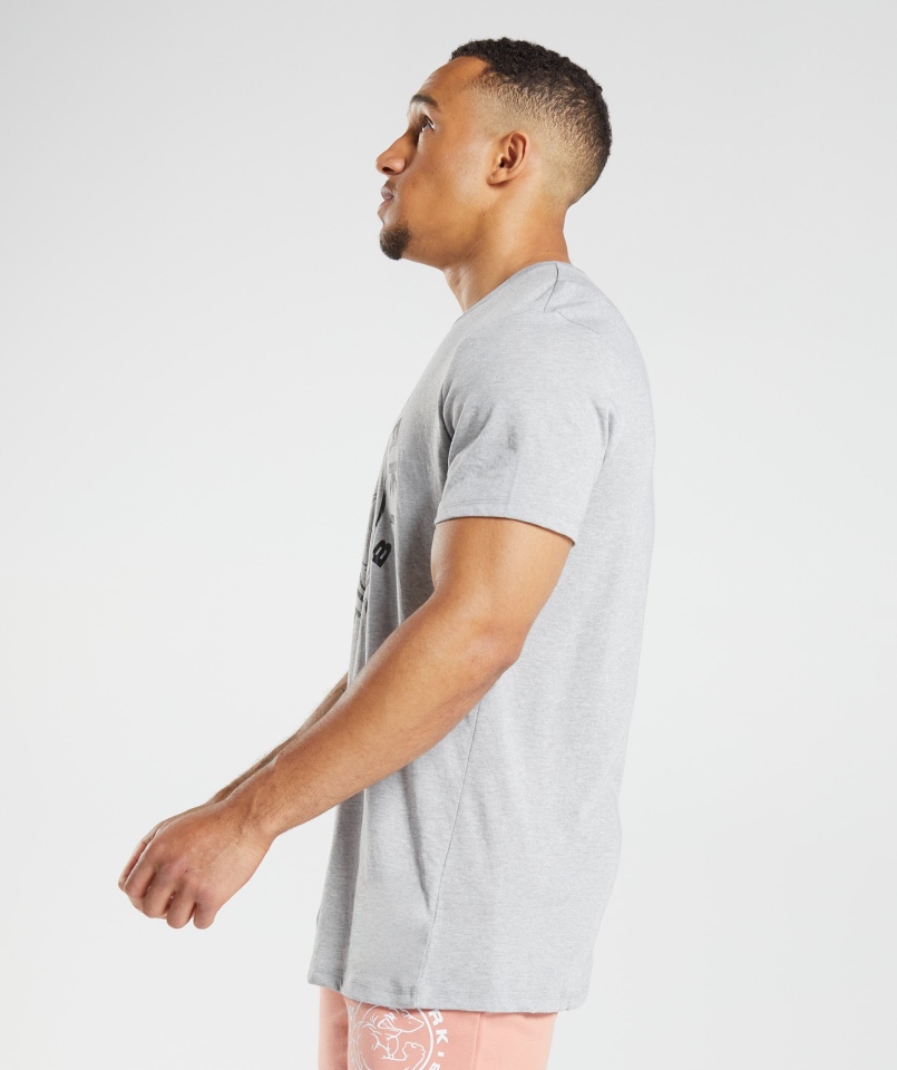Gymshark Legacy T-shirt Jasnoszary Core Marl