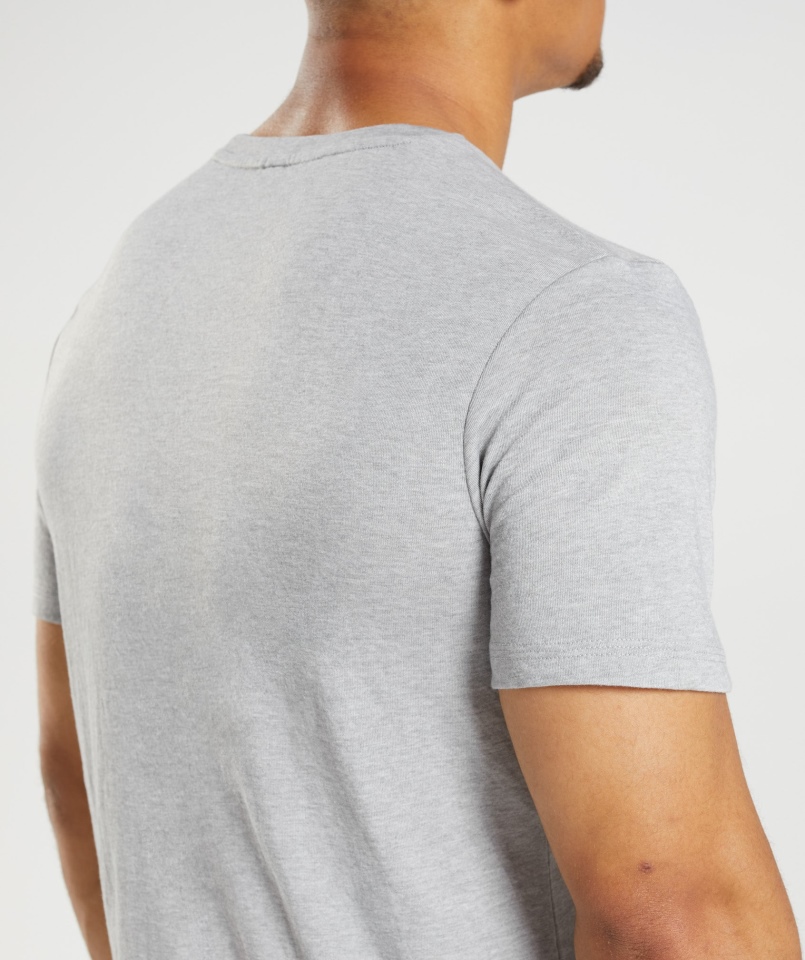 Gymshark Legacy T-shirt Jasnoszary Core Marl